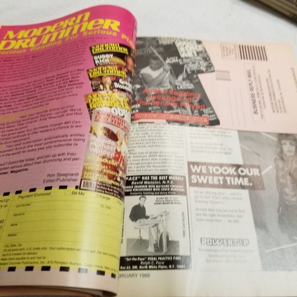 February 1988 Modern Drummer Denny Carmasi, Stu Nevitt, Harry Stinson - Picture 7 of 8